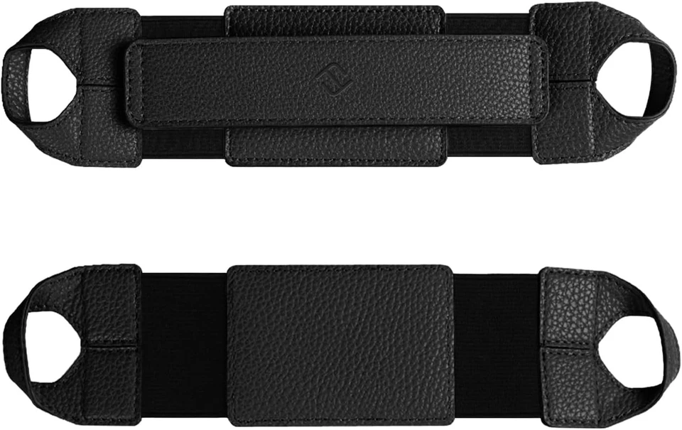 Universal Tablet Hand Strap Holder Swivel PU Leather Handle Grip w Elastic Belt - Image 2 of 4