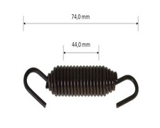 Spezial Zugfeder, 74mm, schwarz, extra hart