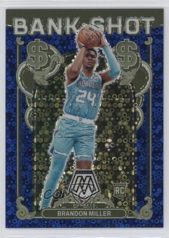 2023 Panini Mosaic Bank Shot Fast Break Blue Prizm 23/85 Brandon Miller #14 19cx
