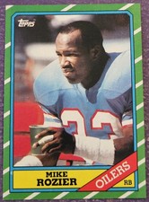 1986 Topps #351 Mike Rozier Rookie Football card Houston Oilers!. rookie card picture
