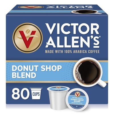 Victor Allen's Coffee Donut Shop Blend, Medium Roast, 80 Count, Single Serve Cof