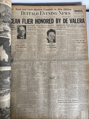 Buffalo Evening News Newspaper BOUND VOLUME 1938 - July-August - Buffalo, NY - Picture 4 of 12