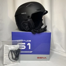 Sena Latitude S1 Bluetooth Helmet Matte Black For Snowboarding - Large Worn Once