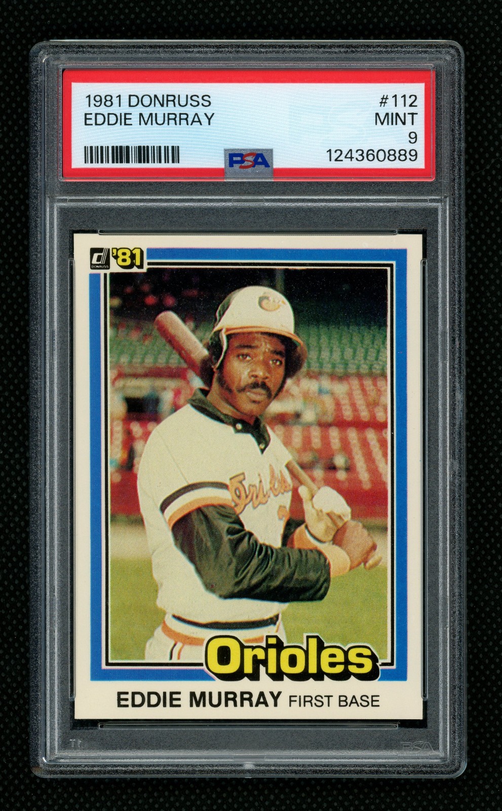 1981 DONRUSS #112 EDDIE MURRAY ORIOLES HOF PSA 9 MINT