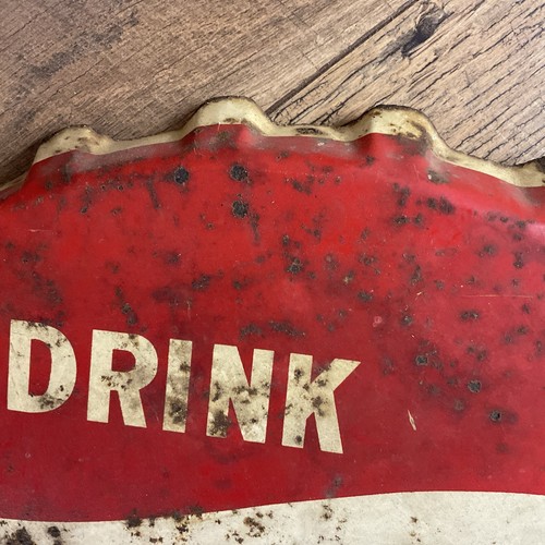 Vintage 1954 Drink Pepsi-Cola Embossed Bottle Cap Sign - Picture 11 of 14