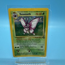 Venomoth - 13/64 - Holo Rare - Unlimited Edition Played, English Pokemon Jungle
