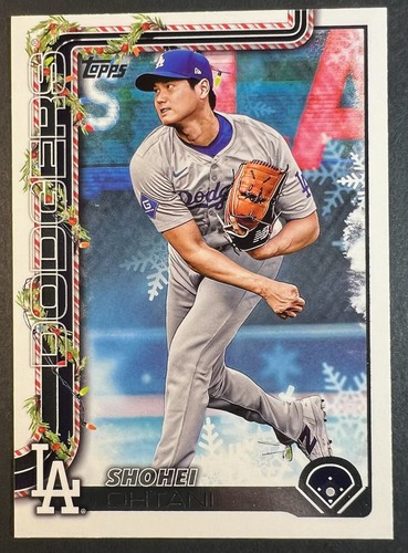 2025 Topps Holiday - Shohei Ohtani #H1 Holiday Green Plaid