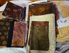 Fabric Quilt Craft Squares Autumn Fall Colors...