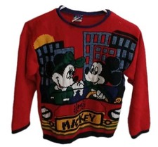 Vintage Kids Youth Disney Mickey  Minnie Knit Sweater Size Medium Used As-Is