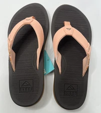 Reef Santa Ana Shoes Womens Size 6 Peach Parfait Comfort Flip Flop CJ3625