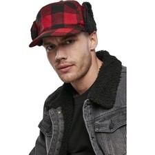 Brandit Lumberjack Winter Cap Hat Ear Flaps Checkered Lumberjack