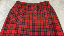 VTG Pendleton Red Plaid Long Wool Skirt Pocket Knockabout Classic USA Made Sz 6?