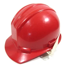 Bullard RED Hard Boiled Helmet VTG Hard Hat Model 5100 Noble Cap A B Complete!