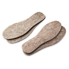 Felt Insoles Pack of 2 Gray 14 Women/11 Men