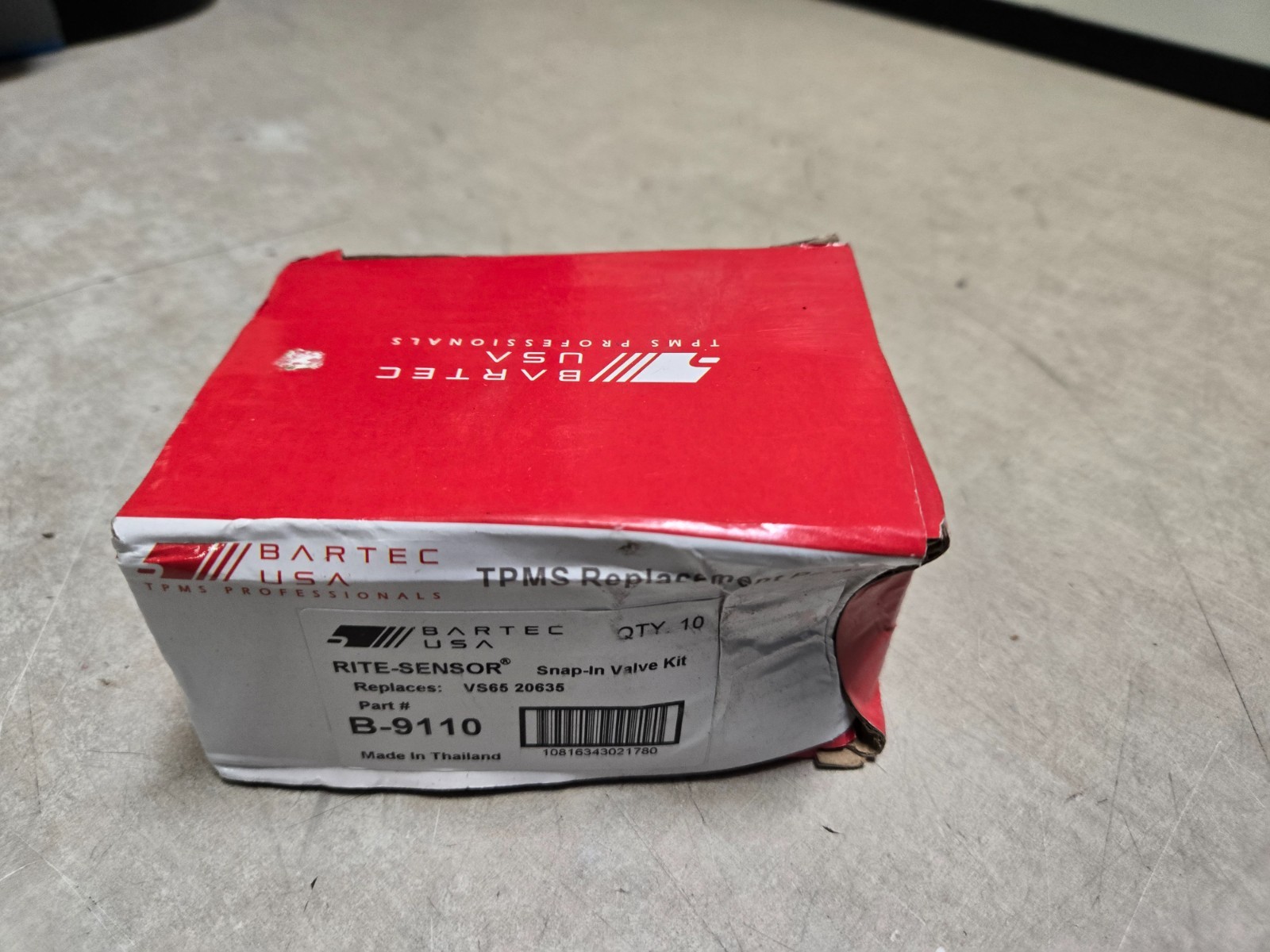 (QTY 10) Bartec USA Rite Sensor Snap-In Valve B-9110  fits VS65 20635