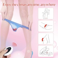 Panties Massager Licking Vibrating Wireless Remote Control Women Underwear US