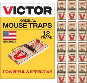 Victor M035 Metal Pedal Sustainably Sourced FSC Wood Snap Mouse Trap-13 Traps