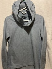 The North Face Fleece Pullover Hoodie Snap Neck Blue Women Small S
