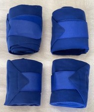 Horse Polo Leg Wraps Bandages   Set of 4   Blue   Protective Support for Horses