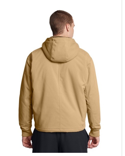 Under Armour Men's ICON Fleece Jacket Sherpa Lined Tan Brand New Warm, large 