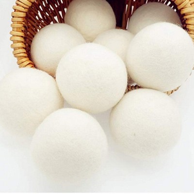 3/6Pcs Reusable Wool Dryer Balls Softener Laundry Home Washing Fleece Dry B~QH