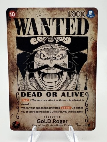 Gol D Roger Wanted Poster Manga OP13 One Piece Card English OP09-118 SP Carrying