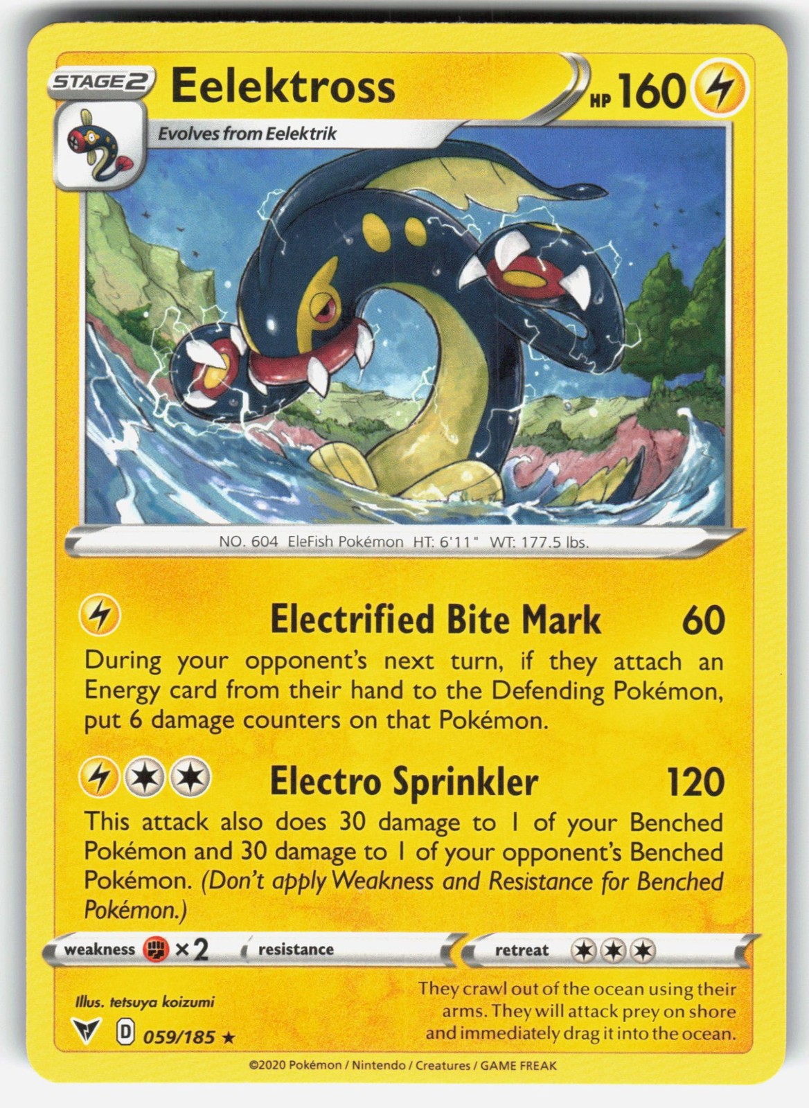 Eelektross 059/185 Rare SWSH04: Vivid Voltage Pokemon EN Near Mint NM