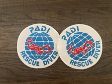2 Vtg PADI Open Water Diver Embroidered Patch-Scuba Diving Certification Badge