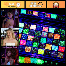40 Colors Glow in The Dark Glitter - Face Body Glitter for Kids, Women, Hallow
