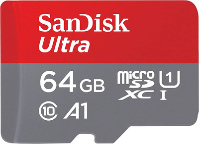 SanDisk Ultra microSDHC A1 140MB/s Class 10 Speicherkarte + Adapter 64GB