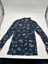 Time and Tru women's long-sleeve mock neck shirt with a Christmas tree Small 4/6