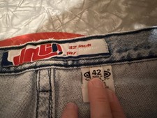 Jnco Destroyers Size 42Light Wash Blue Denim Jeans Y2K Wide Leg Baggy Skater