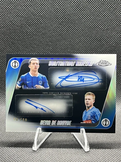 Konstantinos Karetsas/Kevin De Bruyne Dual Autograph Black /10 Topps Chrome UCC