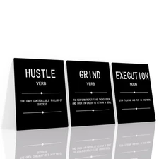 Inspirational Quotes Grind Verb Hustle Verb Execution Noun Motivational Paint...