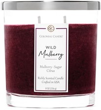 Colonial Candle Wild Mulberry Scented Classic Large Oval Jar, Burgundy