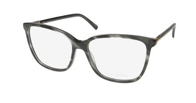 NEW ESCADA VESC58 GLASSES GRAY FULL-RIM WOMENS OVERSIZED PLASTIC 56-15-140 0ANV