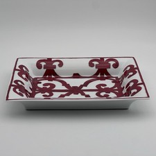 HERMES Innen Zubehörkoffer Guadalquivir Aschenbecher Keramik rot/weiß unbenutzt