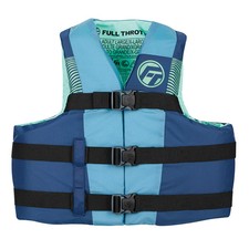 Full Throttle Nylon Life Jacket - Youth - Blue/Black 112200-500-002-26