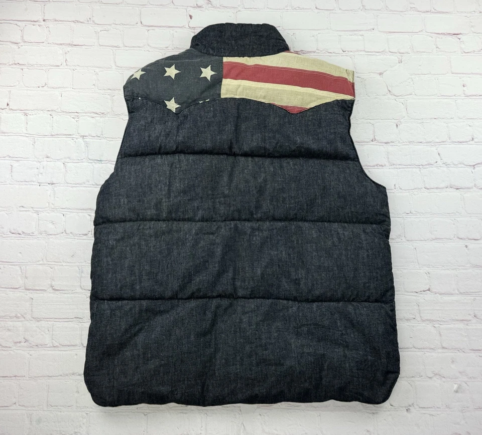 Ralph Lauren Denim & Supply American Flag Puffer Vest - Men’s Size Large - Image 2 of 4
