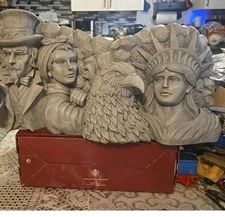 Artificial Stone Uncle Sam, American Eagle, Statue Of Liberty  Garden Decor