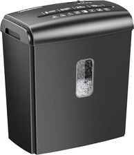 Locksworth 8-Sheet Micro Cut Paper Shredder P-4 Security Home Office with Handle
