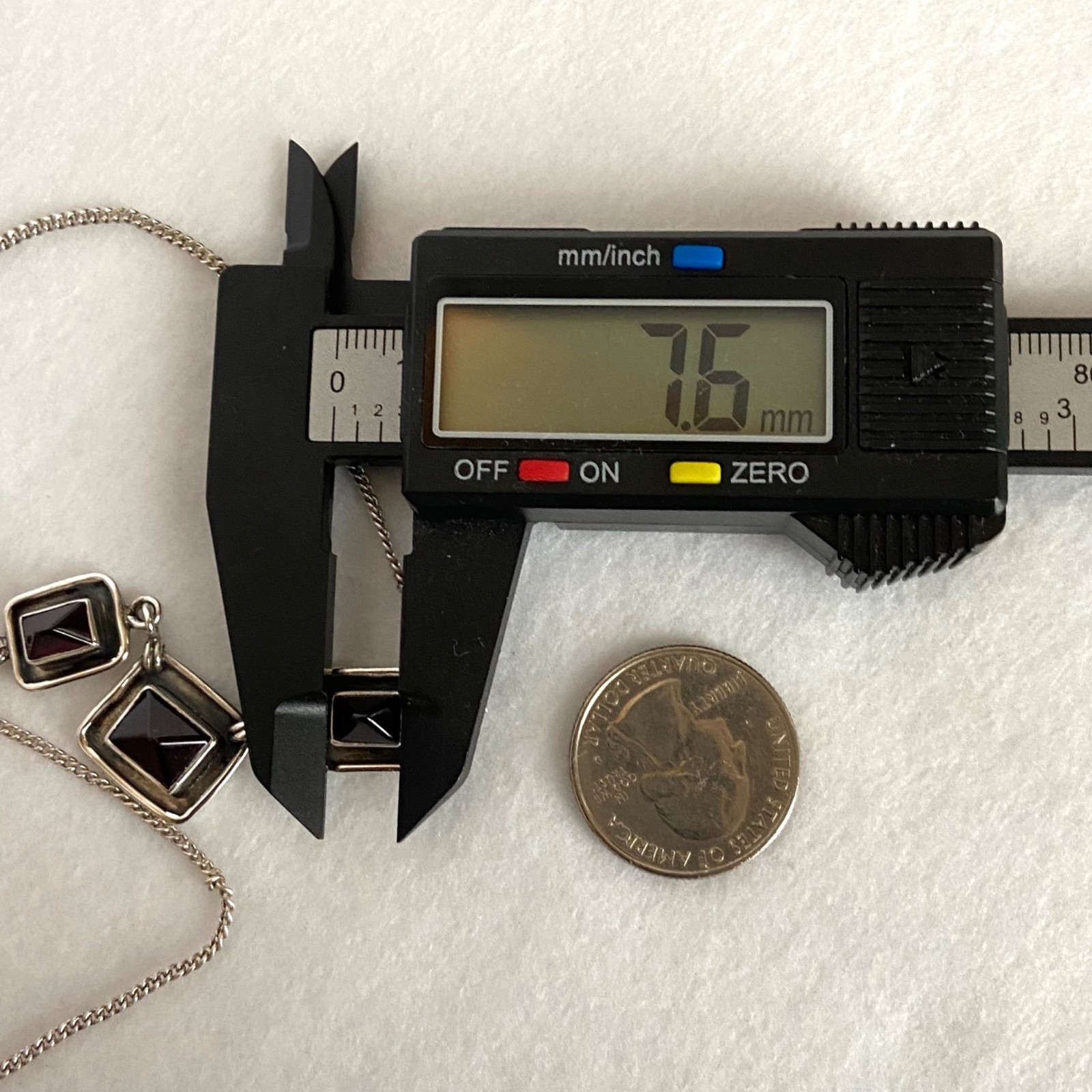 Sterling Silver 925 Rectangular Bezel Set 3 Stone… - image 21