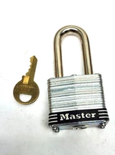 Master Lock 3LFBLK Laminated Black Bumper Steel Body Safety Padlock 1-1/2"