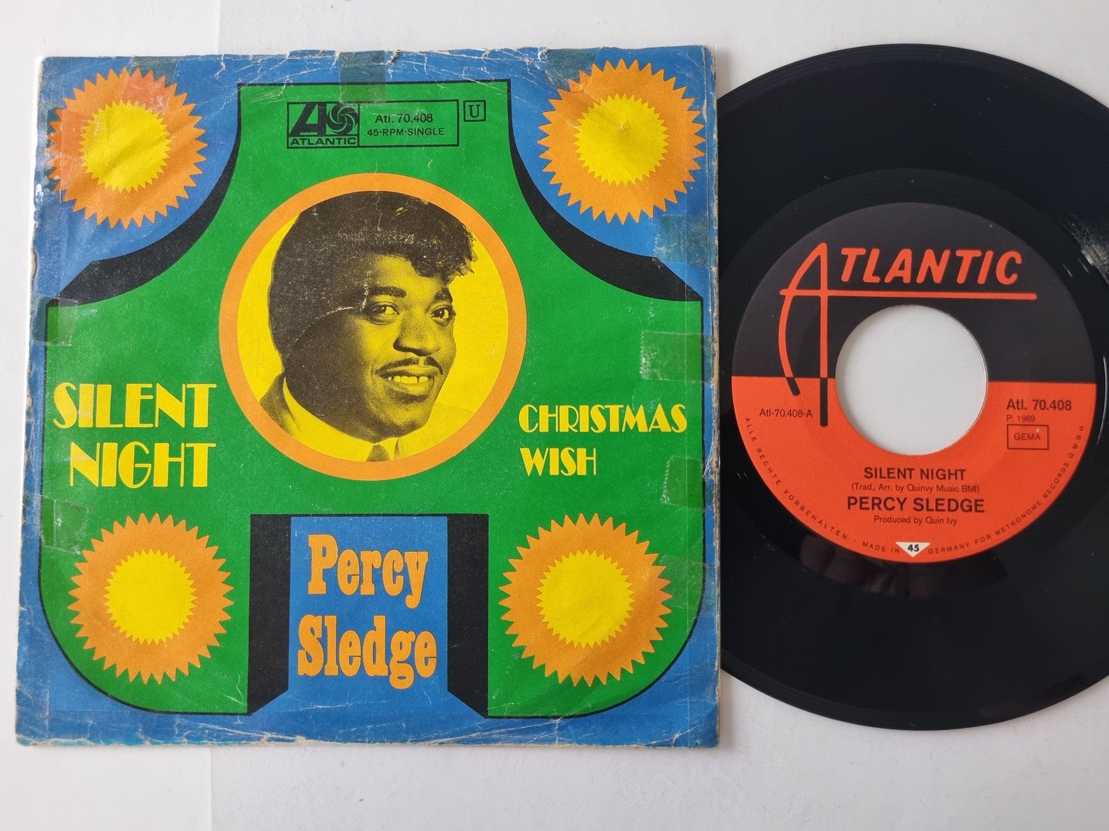 Percy Sledge - Silent Night/ Christmas Wish 7'' Vinyl Germany