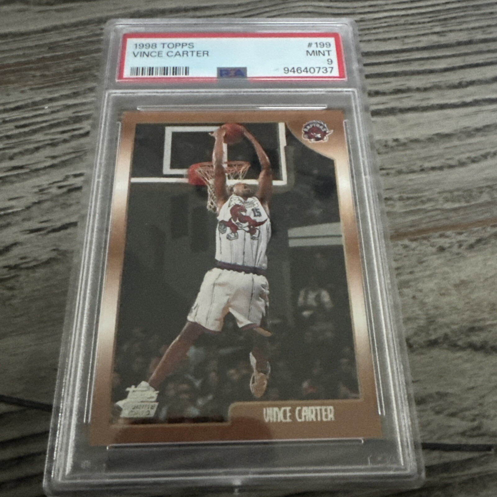 1998 Topps #199 - Vince Carter Rookie RC PSA 9