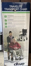 Drive Medical Travelite Transport Wheelchair Chair in a Bag
