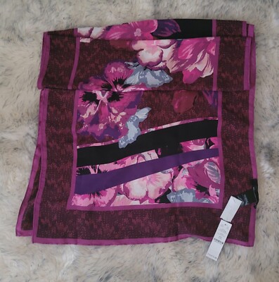 NWT WHITE HOUSE BLACK MARKET  OBLONG SCARF WRAP SHAWL MULTI FLORAL $79.00