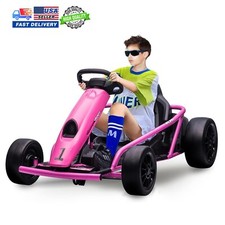 24V Kids Ride on Go Kart 8MPH High Speed Drifting Car 155 LBS Load 2x300W Motor
