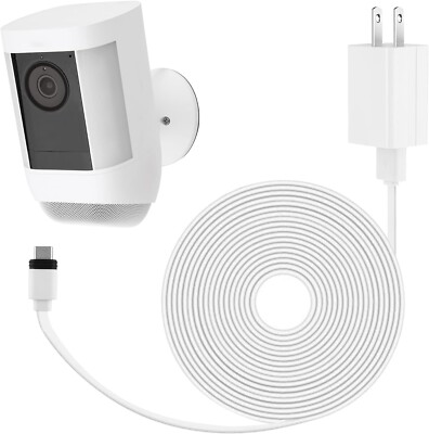 Ring Spotlight Cam Plus/Pro Power Adapter (Battery), W/ 25Ft Cable Camera Power