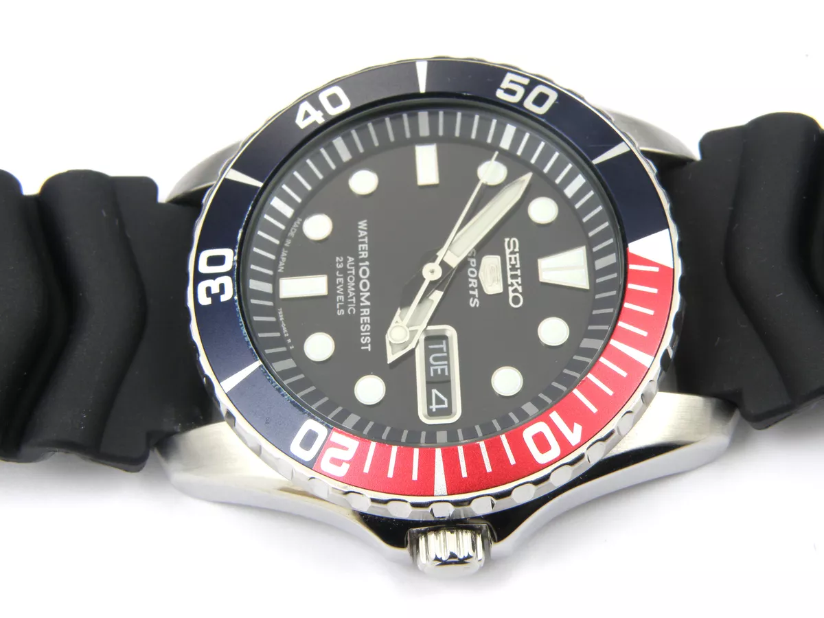 Mens Seiko 5 Pepsi Automatic Watch 7S36 03C0 100m eBay